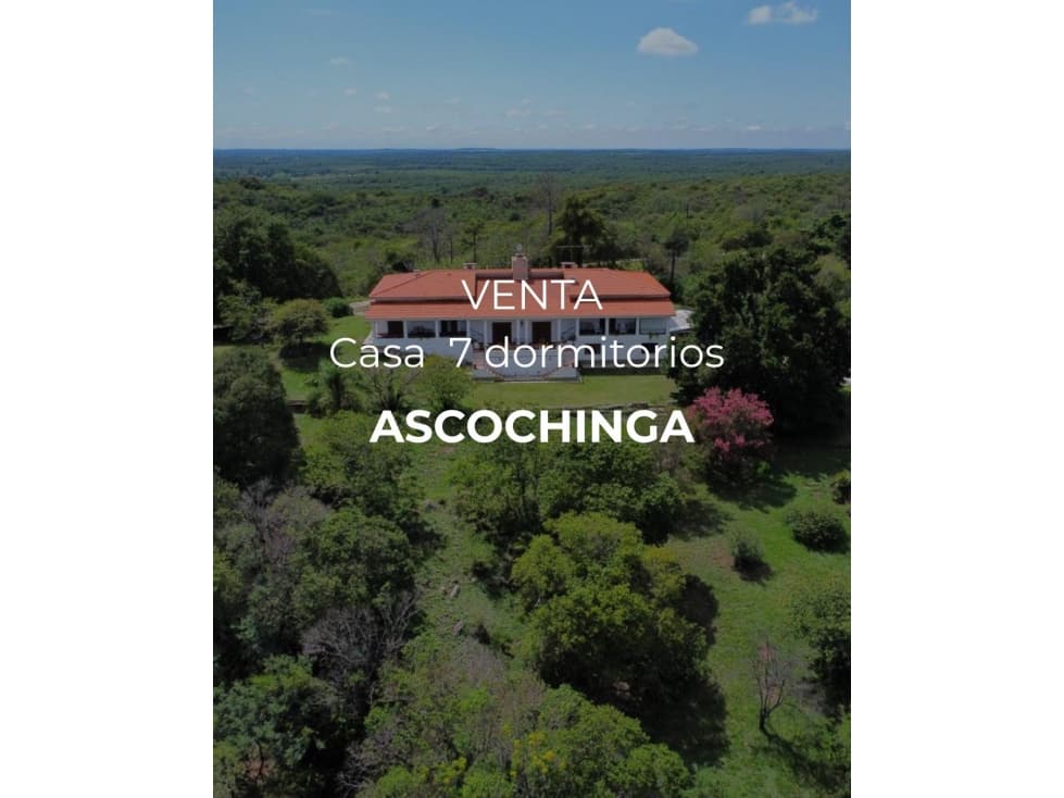 VENTA - RESIDENCIA DE JERARQUÍA - ASCOCHINGA, CÓRDOBA — foto 1