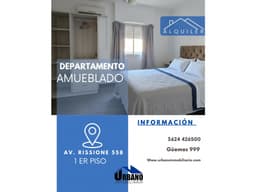 DEPARTAMENTO AMUEBLADO 1er PISO - AV. RISSIONE 558