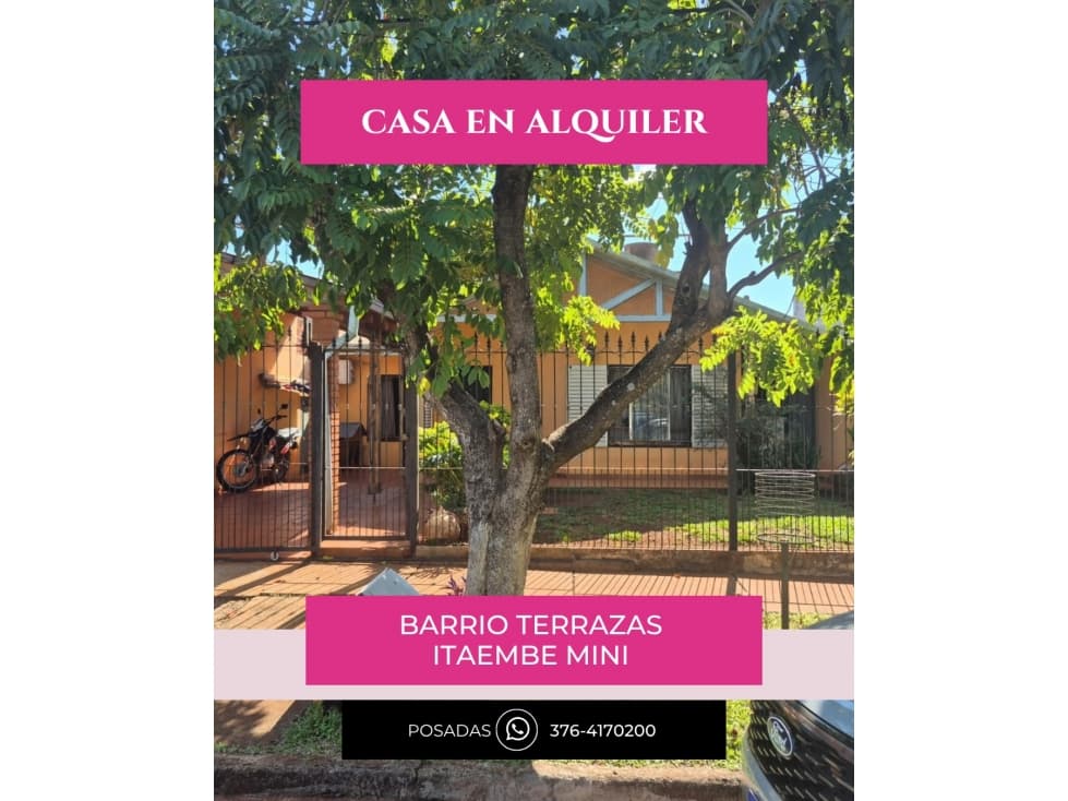 Alquiler casa 3 dormitorios Barrio Terrazas — foto 1