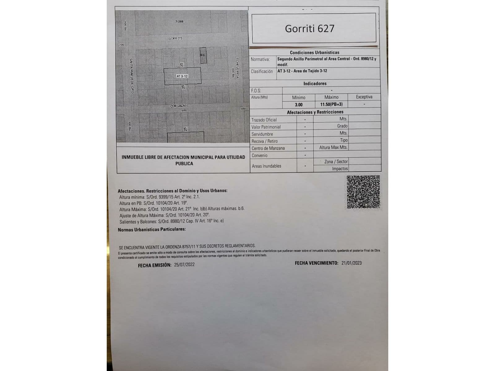 LOTES PARA EMPRENDIMIENTOS: GORRITI 627 JUNIN 174 LEGUIZAMON 1140 — foto 2