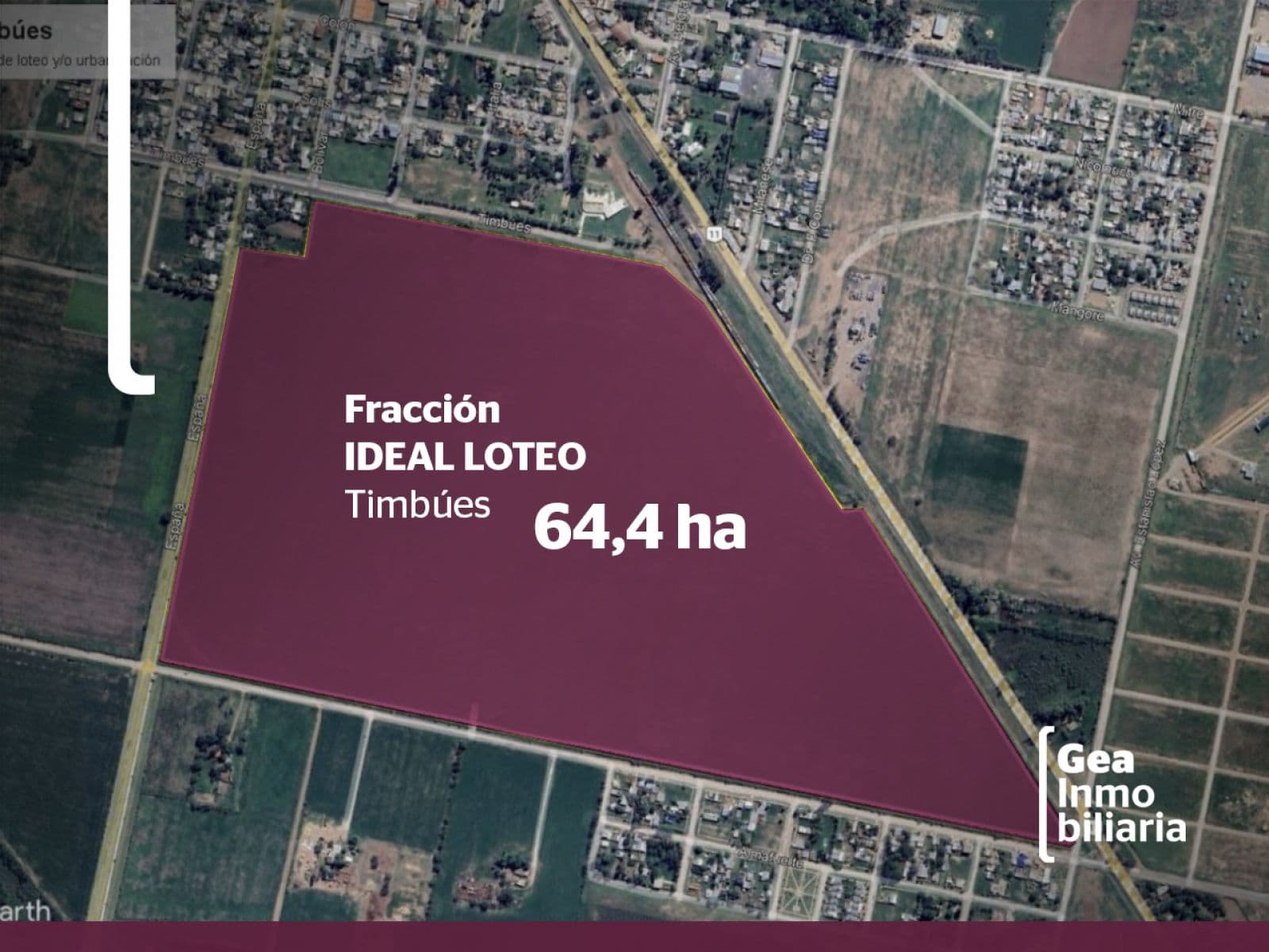 Lote en venta 64,4 ha Timbúes — foto 1