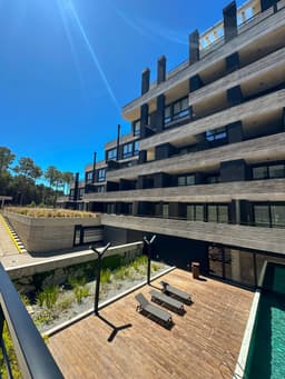 Departamento pinamar norte la frontera, a mt de la playa, 6 personas, pileta, gimnasio, cochera