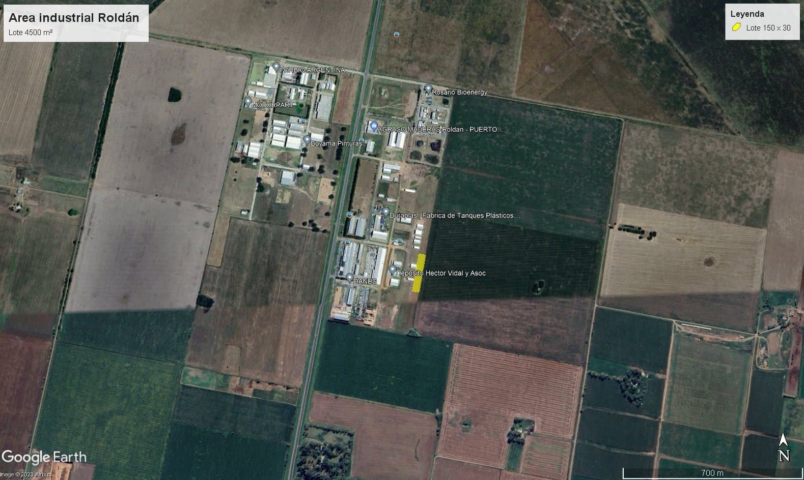 Lote EN VENTA 4.580 M2 - Zona Industrial Roldan — foto 2