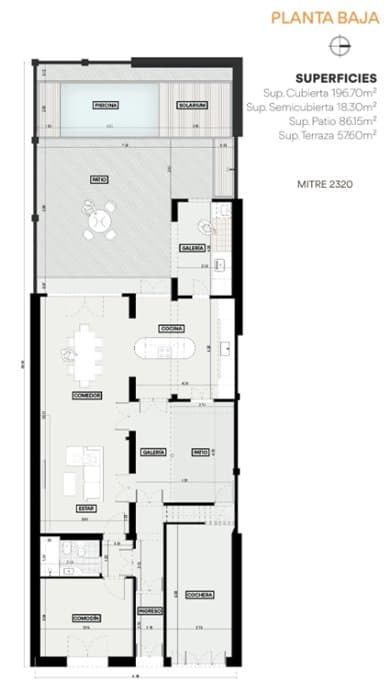 Venta Casa 3 dorm. # Mitre 2320 - Patio c/Pileta — foto 9