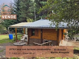 (076) EL BOLSON-Mallin Casa con terreno en condominio e 1500 mt²