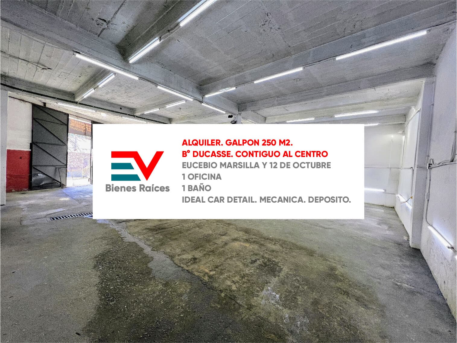 ALQUILER. B° DUCASSE. GALPON 250 M2. A MTS DEL CENTRO — foto 1