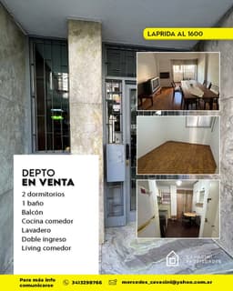 EN VENTA DEPARTAMENTO 2 DORMITORIOS LAPRIDA 1600